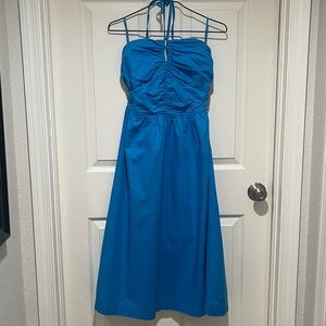 Ann Taylor LOFT keyhole midi halter dress, size 4